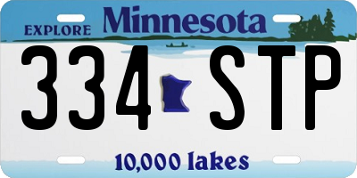MN license plate 334STP