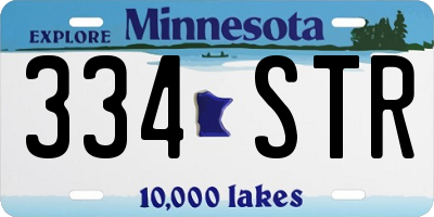MN license plate 334STR