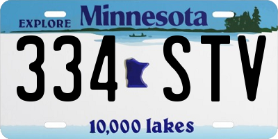 MN license plate 334STV