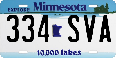 MN license plate 334SVA