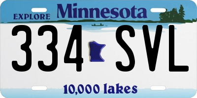 MN license plate 334SVL