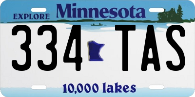 MN license plate 334TAS