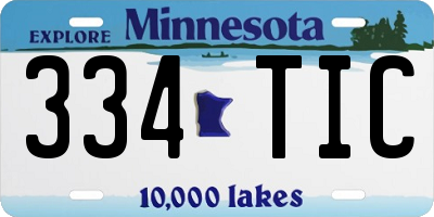 MN license plate 334TIC