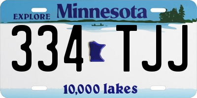 MN license plate 334TJJ
