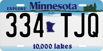 MN license plate 334TJQ