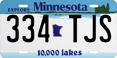 MN license plate 334TJS