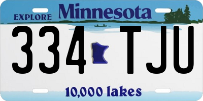 MN license plate 334TJU