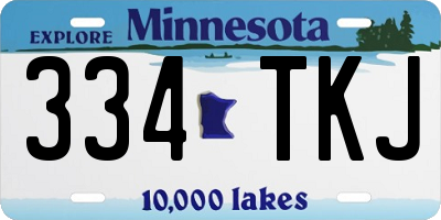 MN license plate 334TKJ