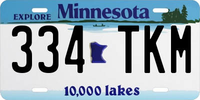 MN license plate 334TKM