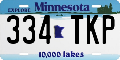 MN license plate 334TKP