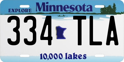 MN license plate 334TLA