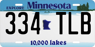 MN license plate 334TLB