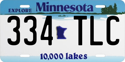 MN license plate 334TLC