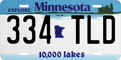 MN license plate 334TLD