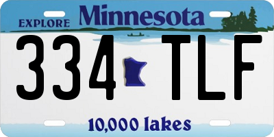 MN license plate 334TLF
