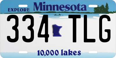 MN license plate 334TLG