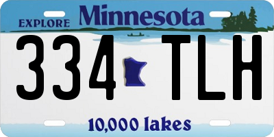 MN license plate 334TLH