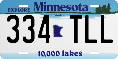 MN license plate 334TLL