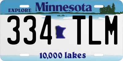 MN license plate 334TLM