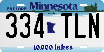 MN license plate 334TLN