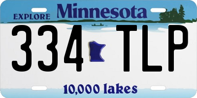 MN license plate 334TLP