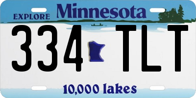 MN license plate 334TLT