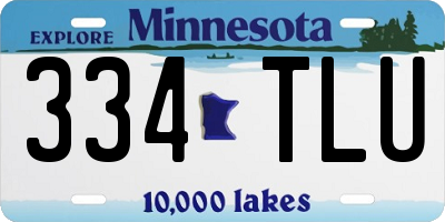 MN license plate 334TLU