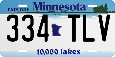 MN license plate 334TLV