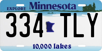 MN license plate 334TLY
