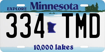 MN license plate 334TMD