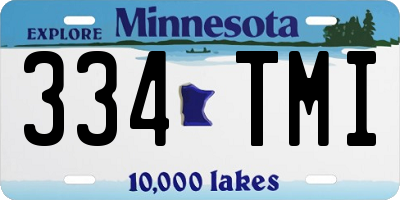 MN license plate 334TMI