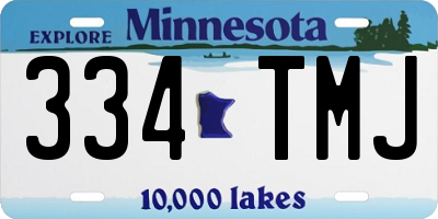 MN license plate 334TMJ