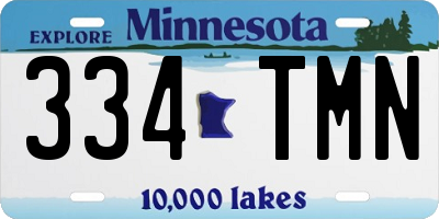 MN license plate 334TMN