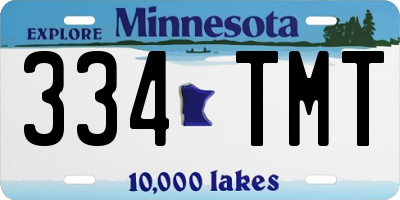 MN license plate 334TMT