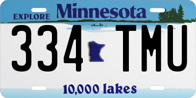 MN license plate 334TMU