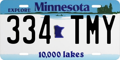 MN license plate 334TMY