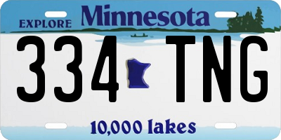 MN license plate 334TNG