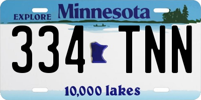 MN license plate 334TNN