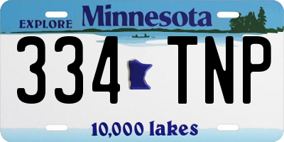 MN license plate 334TNP