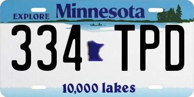 MN license plate 334TPD