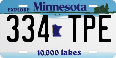 MN license plate 334TPE