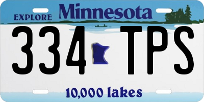 MN license plate 334TPS