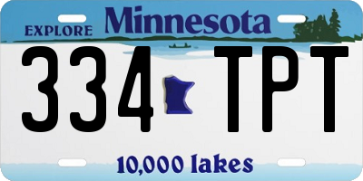 MN license plate 334TPT