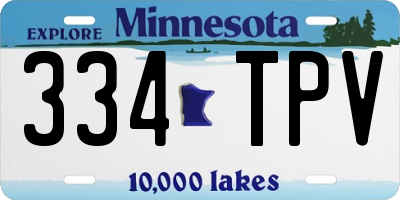 MN license plate 334TPV