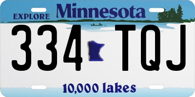 MN license plate 334TQJ