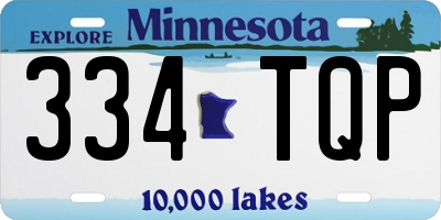 MN license plate 334TQP