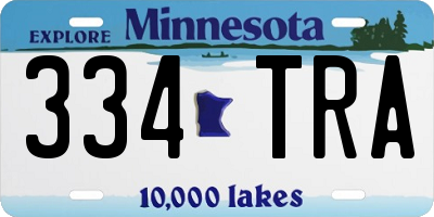 MN license plate 334TRA