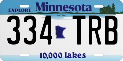 MN license plate 334TRB