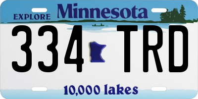 MN license plate 334TRD