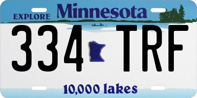 MN license plate 334TRF